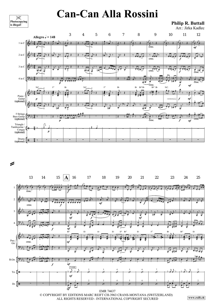 Can-Can Alla Rossini Can-Can Alla Rossini Brass Quartet scores gallery preview page 4