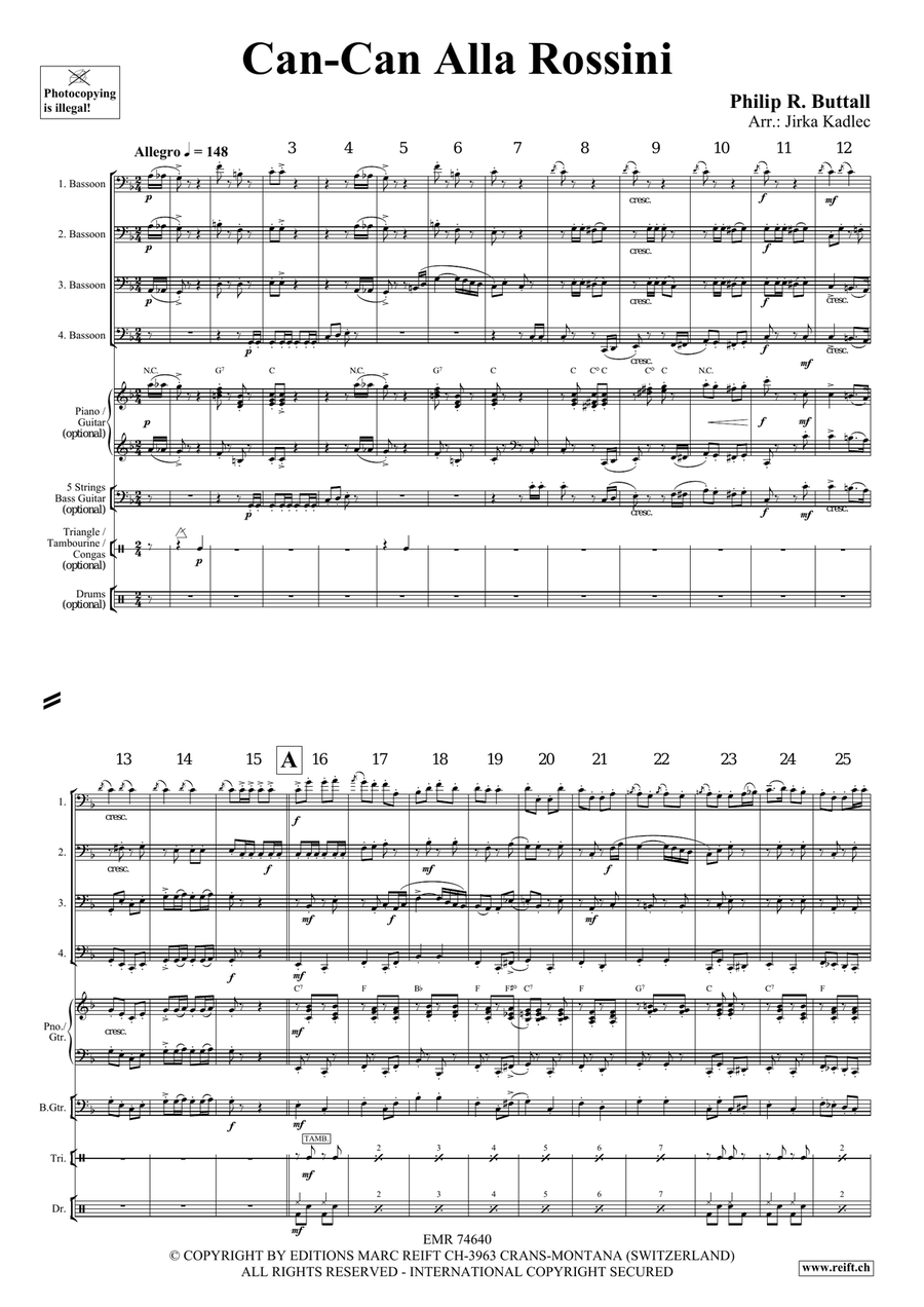 Can-Can Alla Rossini Can-Can Alla Rossini Bassoon Quartet scores gallery preview page 4