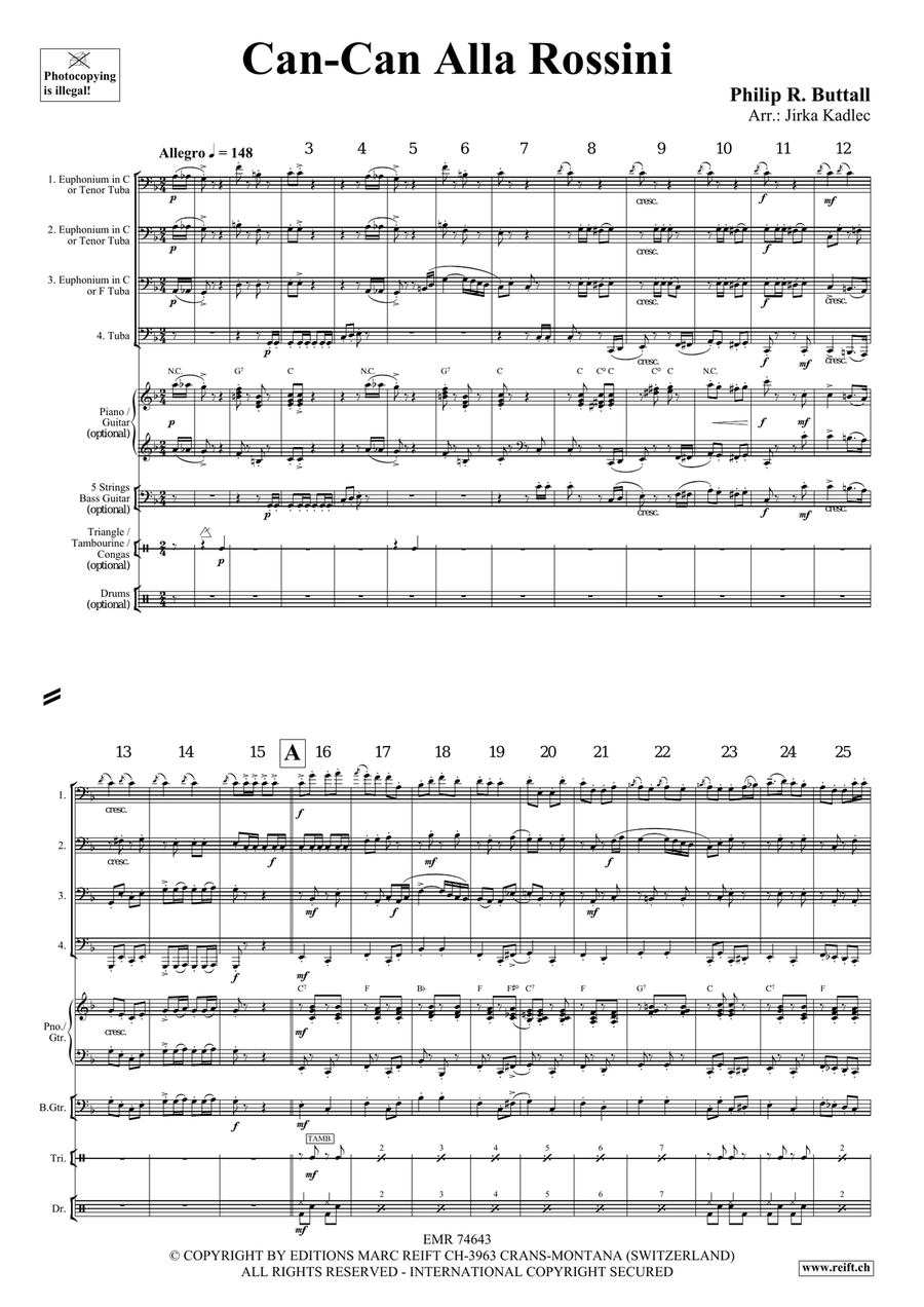 Can-Can Alla Rossini Can-Can Alla Rossini Tuba Quartet scores gallery preview page 4