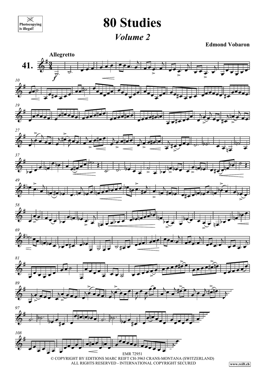 80 Studies Volume 2 80 Studies Volume 2 Bass Clarinet scores gallery preview page 3