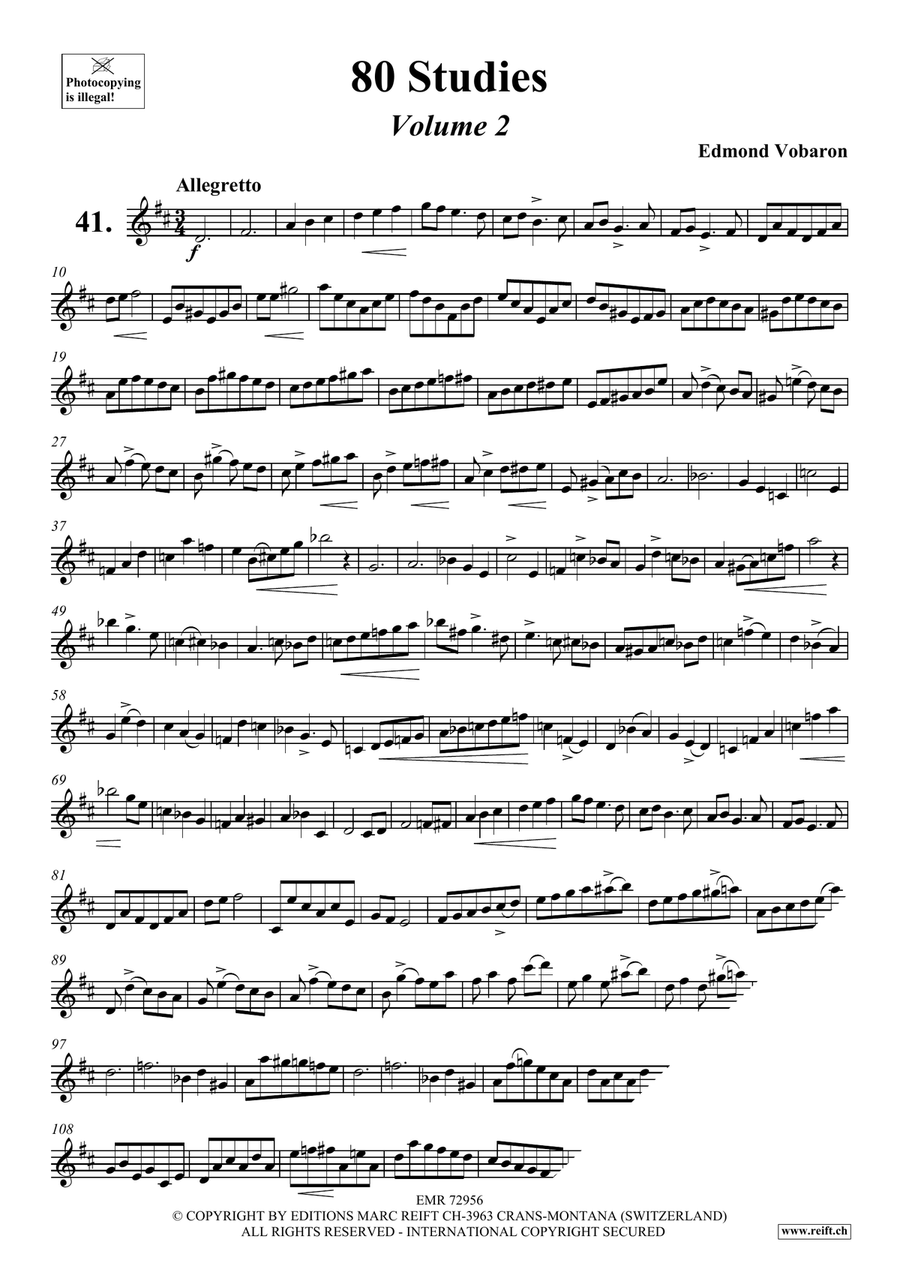 80 Studies Volume 2 80 Studies Volume 2 Baritone Saxophone scores gallery preview page 3