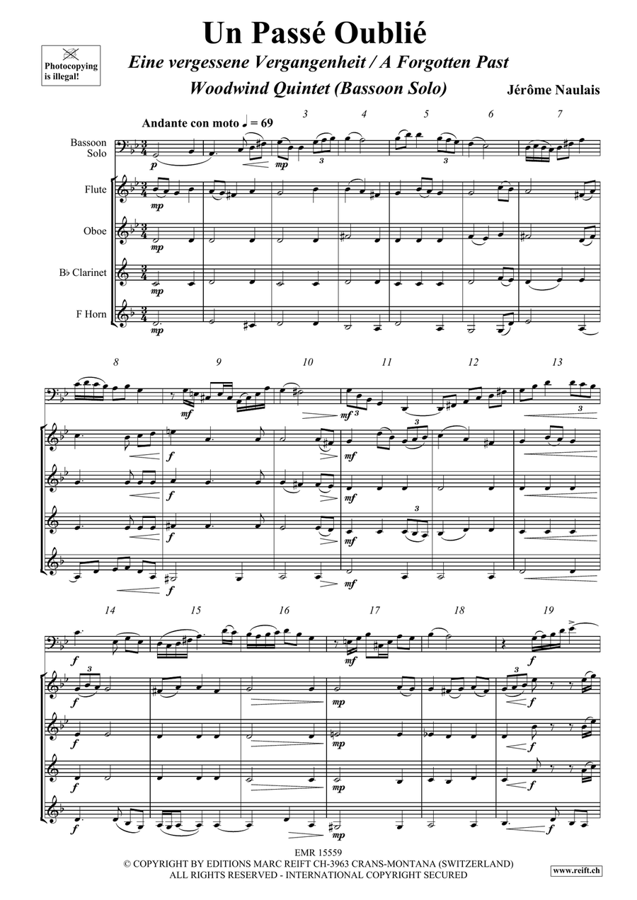 Un Passé Oublié Un Passé Oublié Woodwind Quintet scores gallery preview page 4