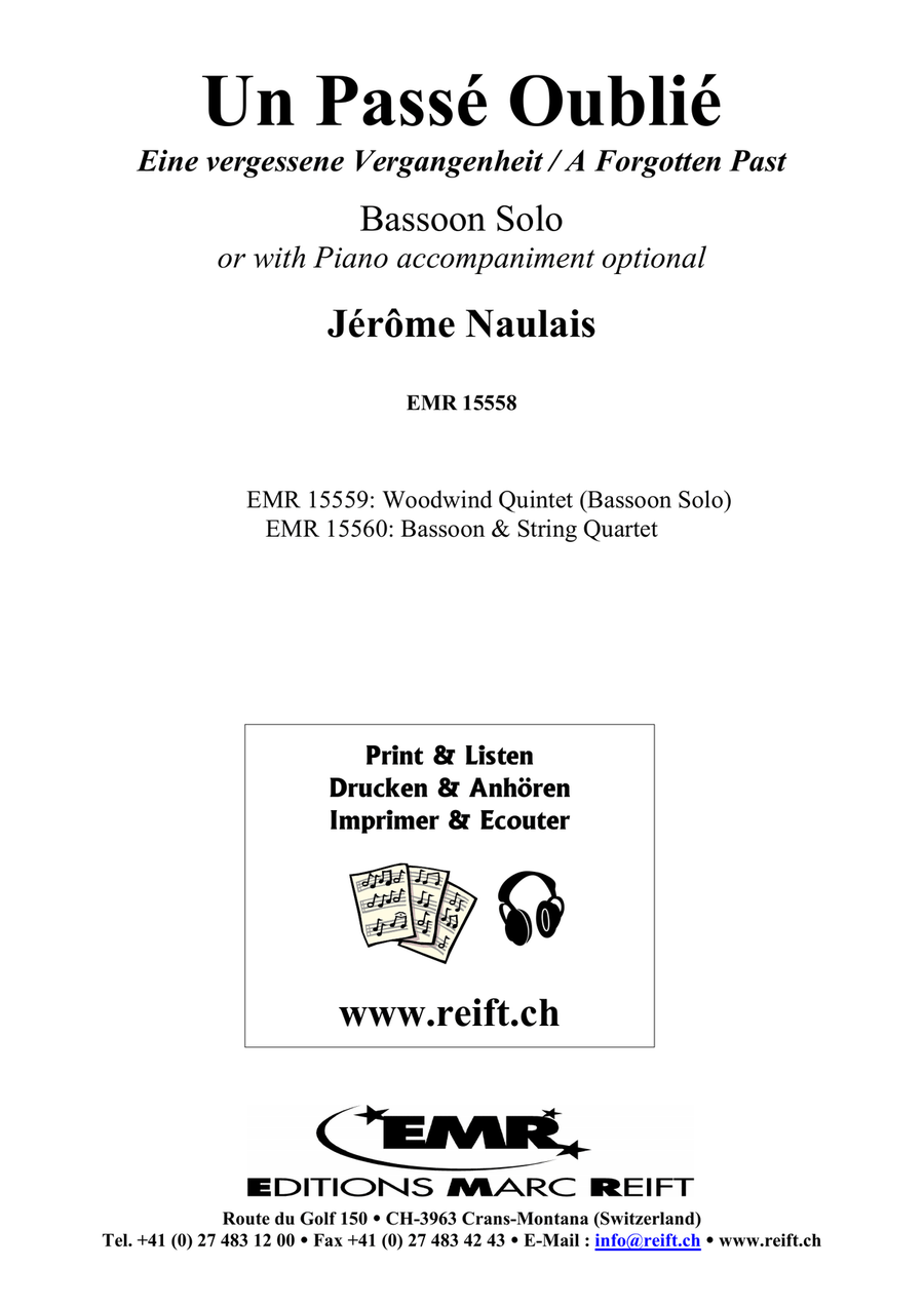 Un Passé Oublié Un Passé Oublié Bassoon Solo scores gallery preview page 2