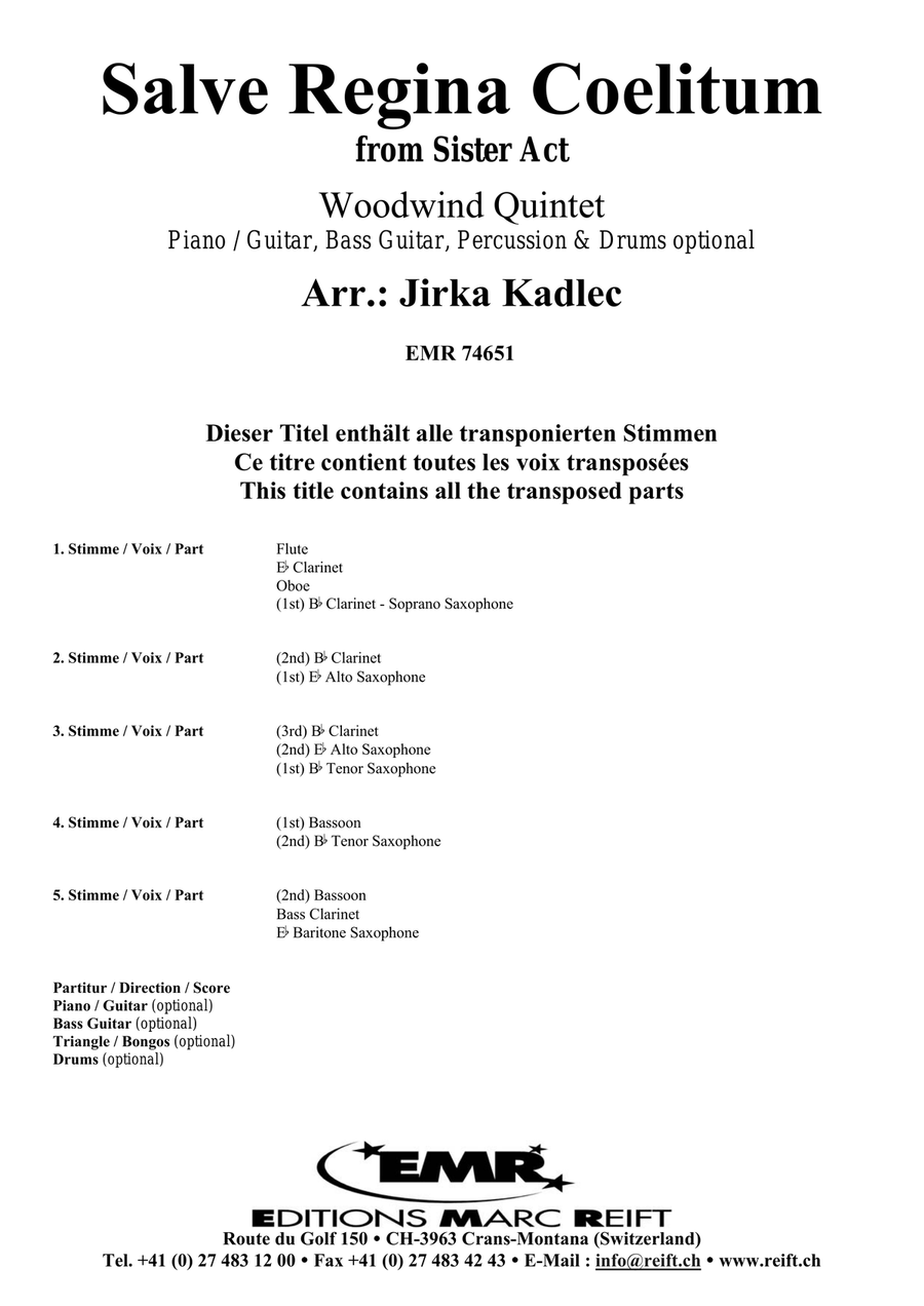 Salve Regina Coelitum Salve Regina Coelitum Woodwind Quintet scores gallery preview page 2