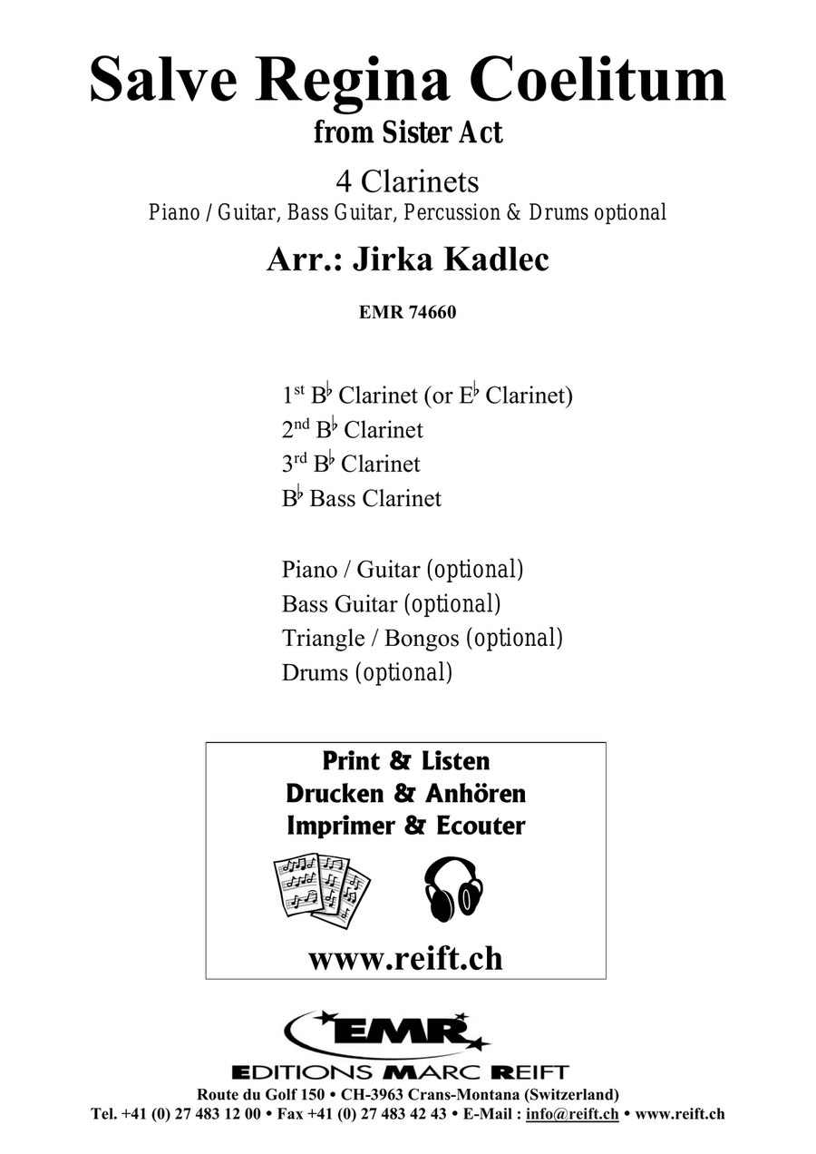 Salve Regina Coelitum Salve Regina Coelitum Clarinet Quartet scores gallery preview page 2