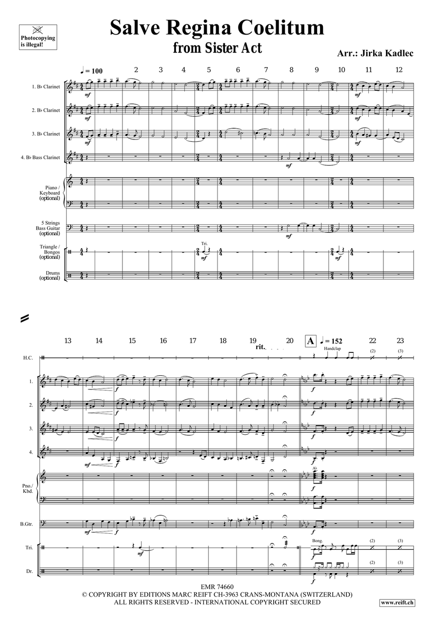 Salve Regina Coelitum Salve Regina Coelitum Clarinet Quartet scores gallery preview page 3