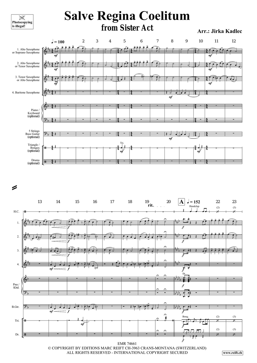 Salve Regina Coelitum Salve Regina Coelitum Saxophone Quartet scores gallery preview page 3