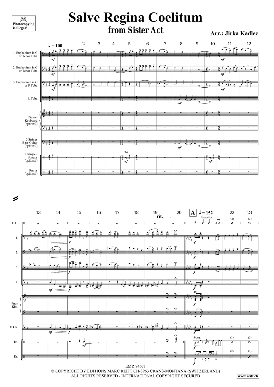 Salve Regina Coelitum Salve Regina Coelitum Tuba Quartet scores gallery preview page 3