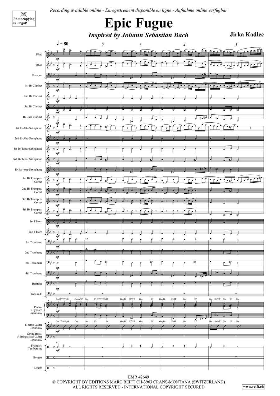 Epic Fugue Epic Fugue Concert Band scores gallery preview page 5