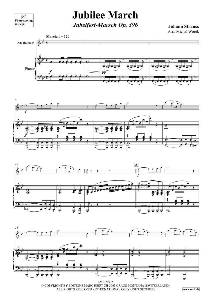 Jubilee March Jubilee March Alto Recorder scores gallery preview page 4