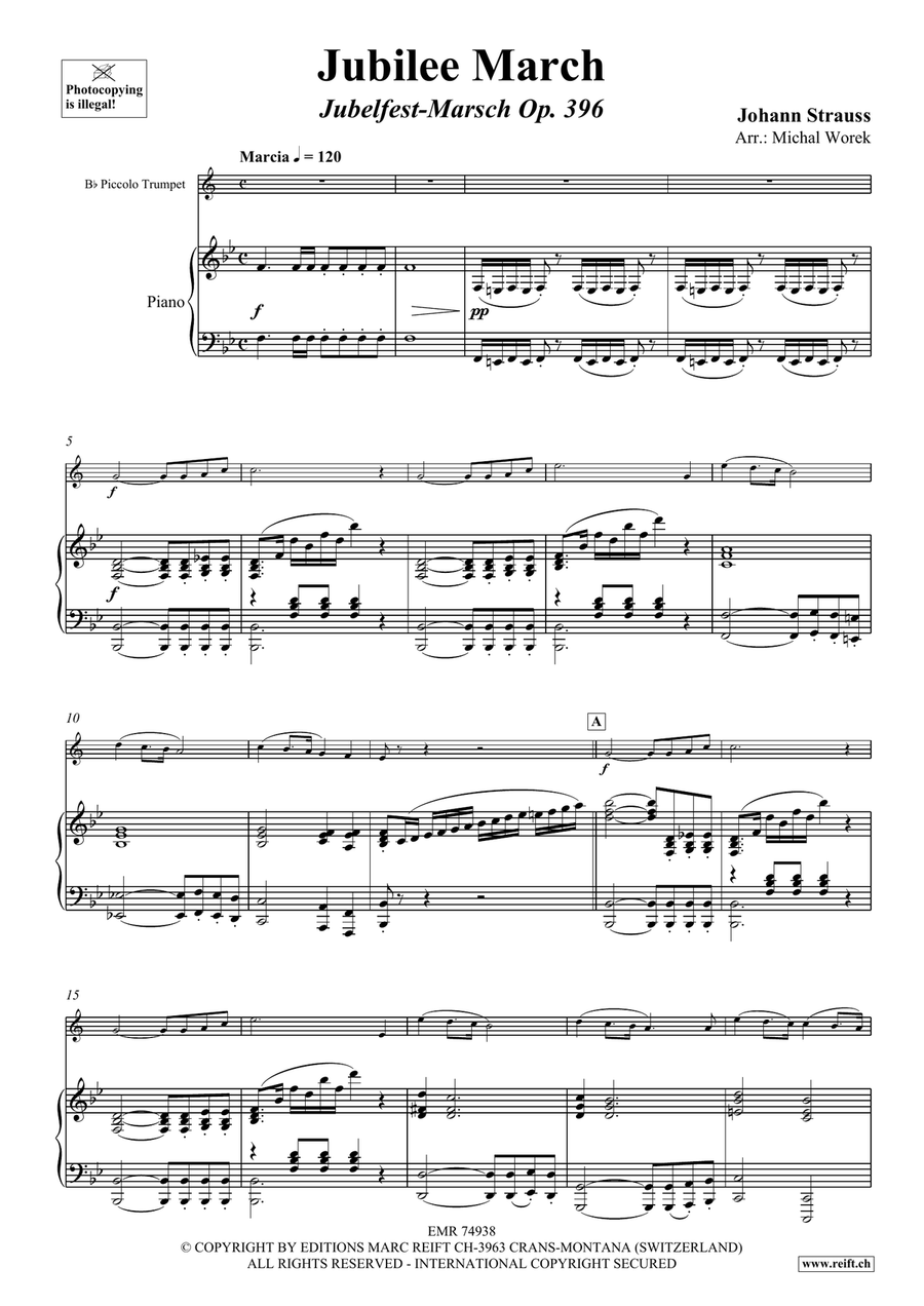 Jubilee March Jubilee March Piccolo Trumpet scores gallery preview page 4