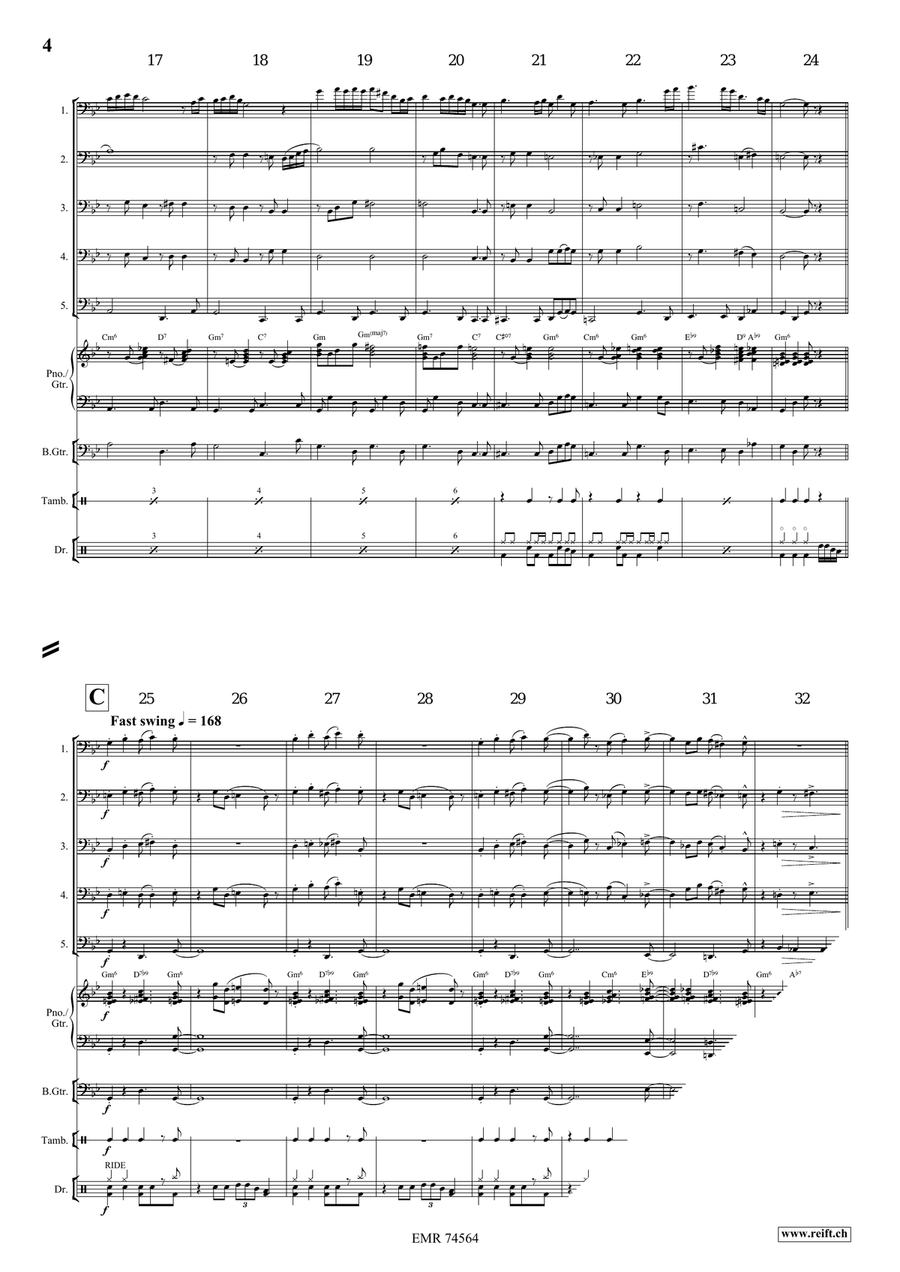 Sometimes I Feel Like A Motherless Child Trombone scores gallery preview page 4