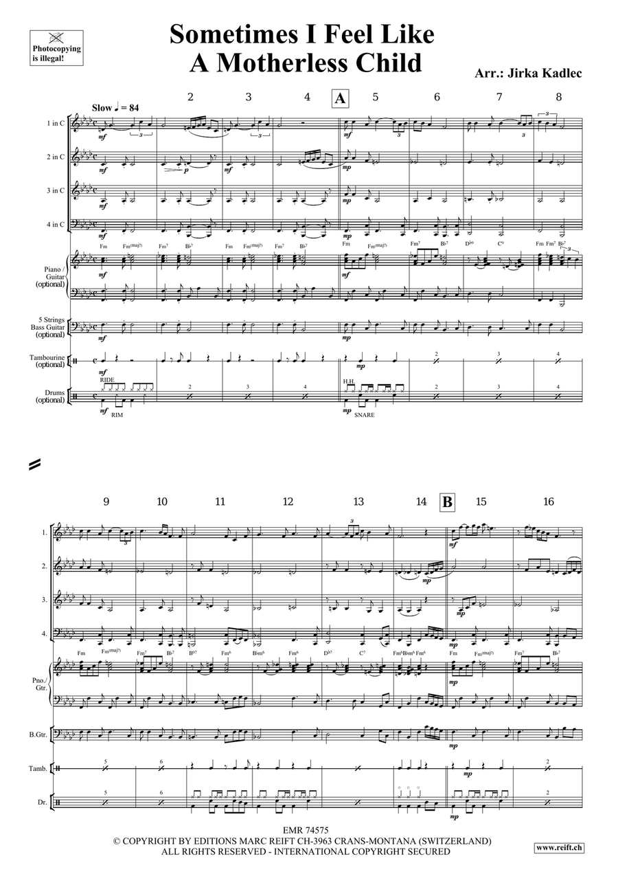 Sometimes I Feel Like A Motherless Child Score scores gallery preview page 3