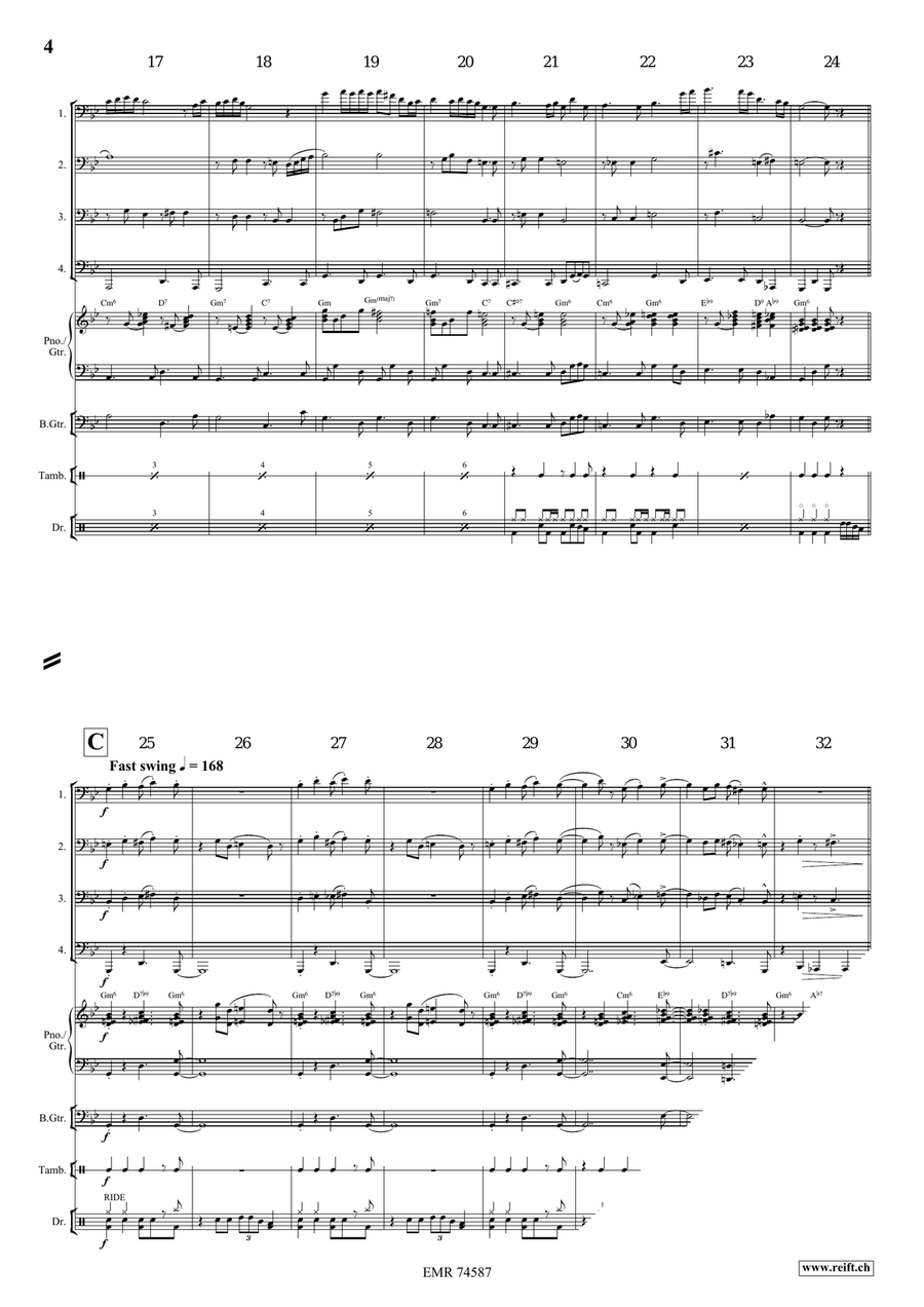 Sometimes I Feel Like A Motherless Child Tuba Quartet scores gallery preview page 4
