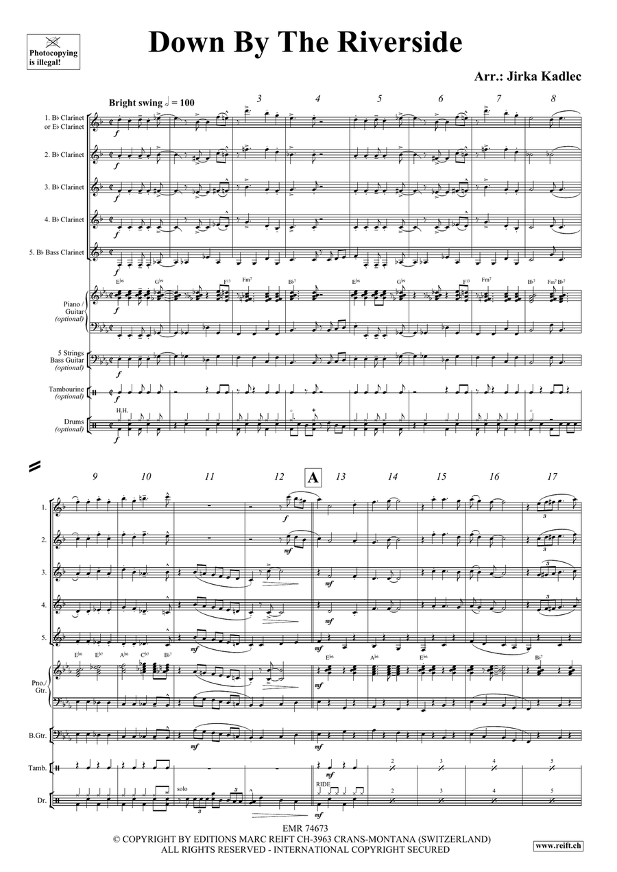 Down By The Riverside Down By The Riverside Clarinet Quintet scores gallery preview page 3