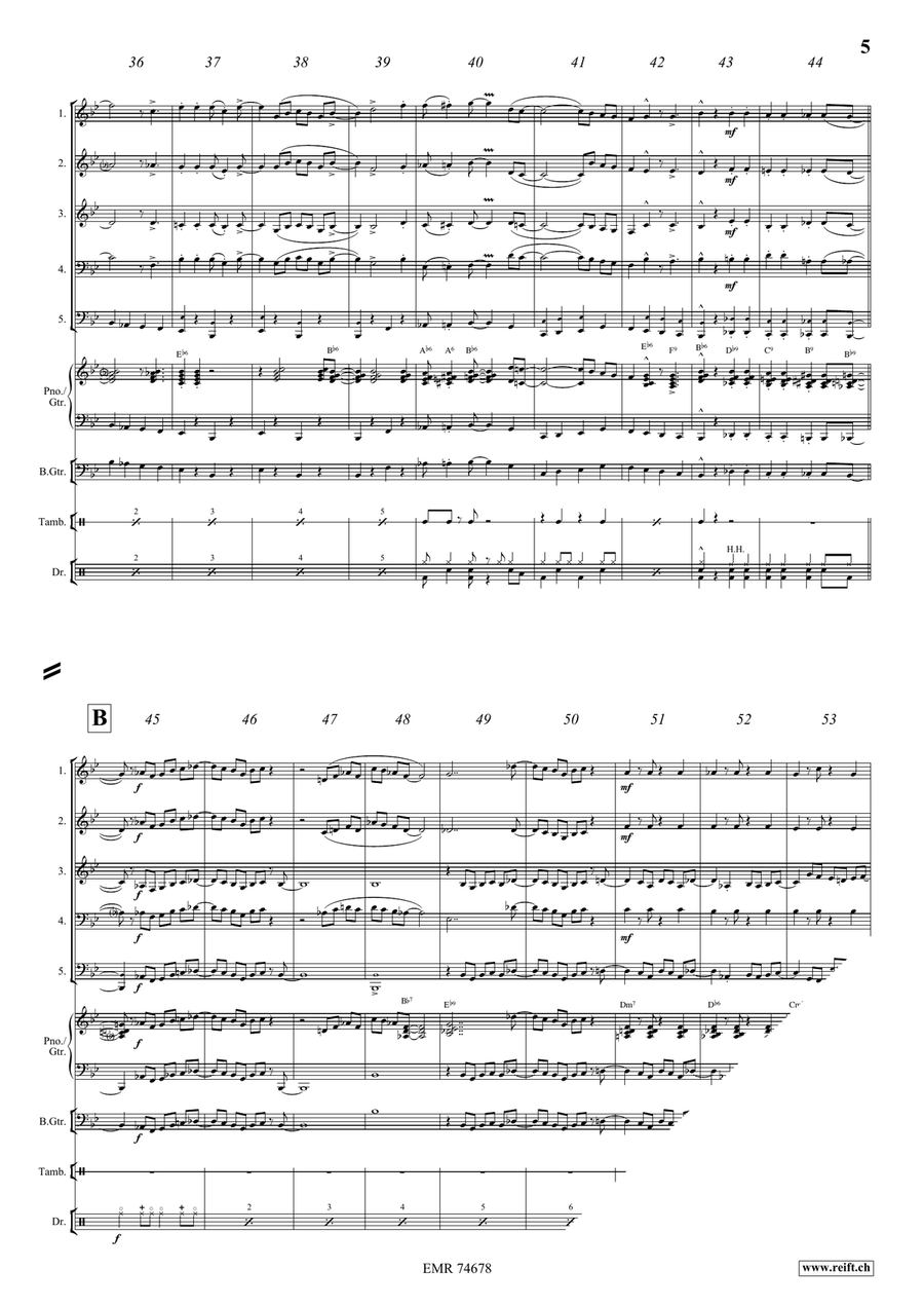 Down By The Riverside Down By The Riverside Brass Quintet scores gallery preview page 5