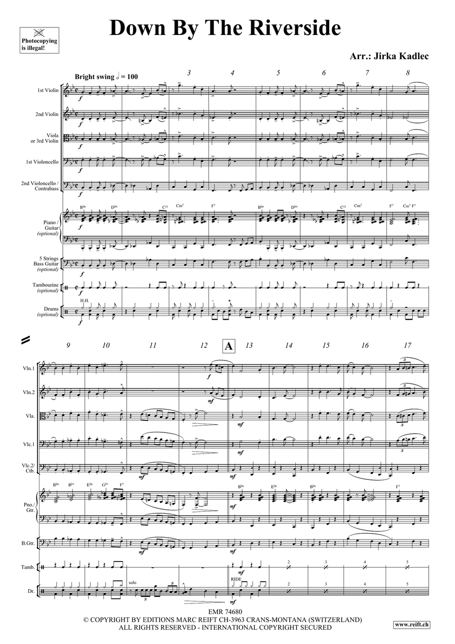 Down By The Riverside Down By The Riverside String Orchestra scores gallery preview page 3