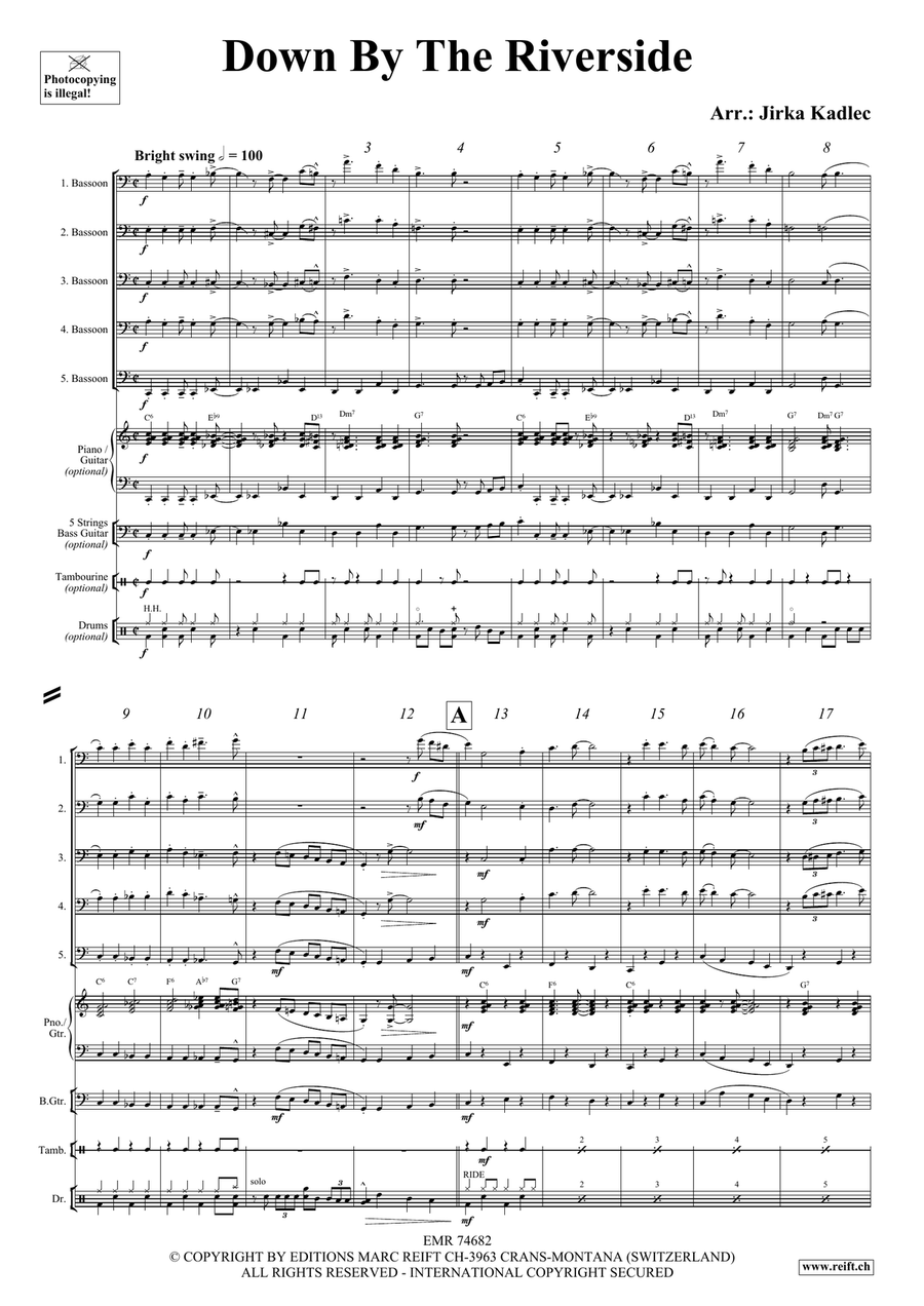 Down By The Riverside Down By The Riverside Bassoon scores gallery preview page 3