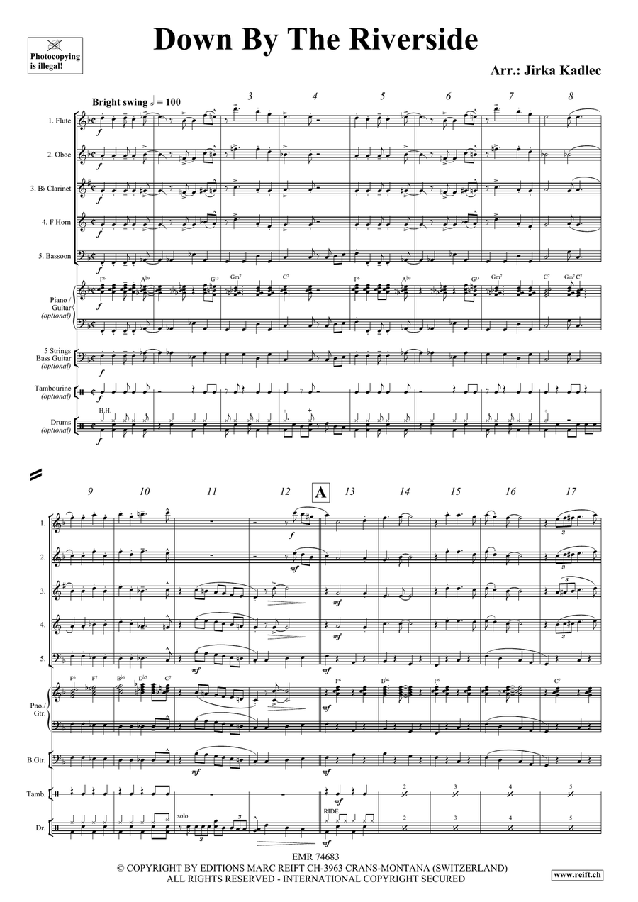 Down By The Riverside Down By The Riverside Woodwind Quintet scores gallery preview page 3