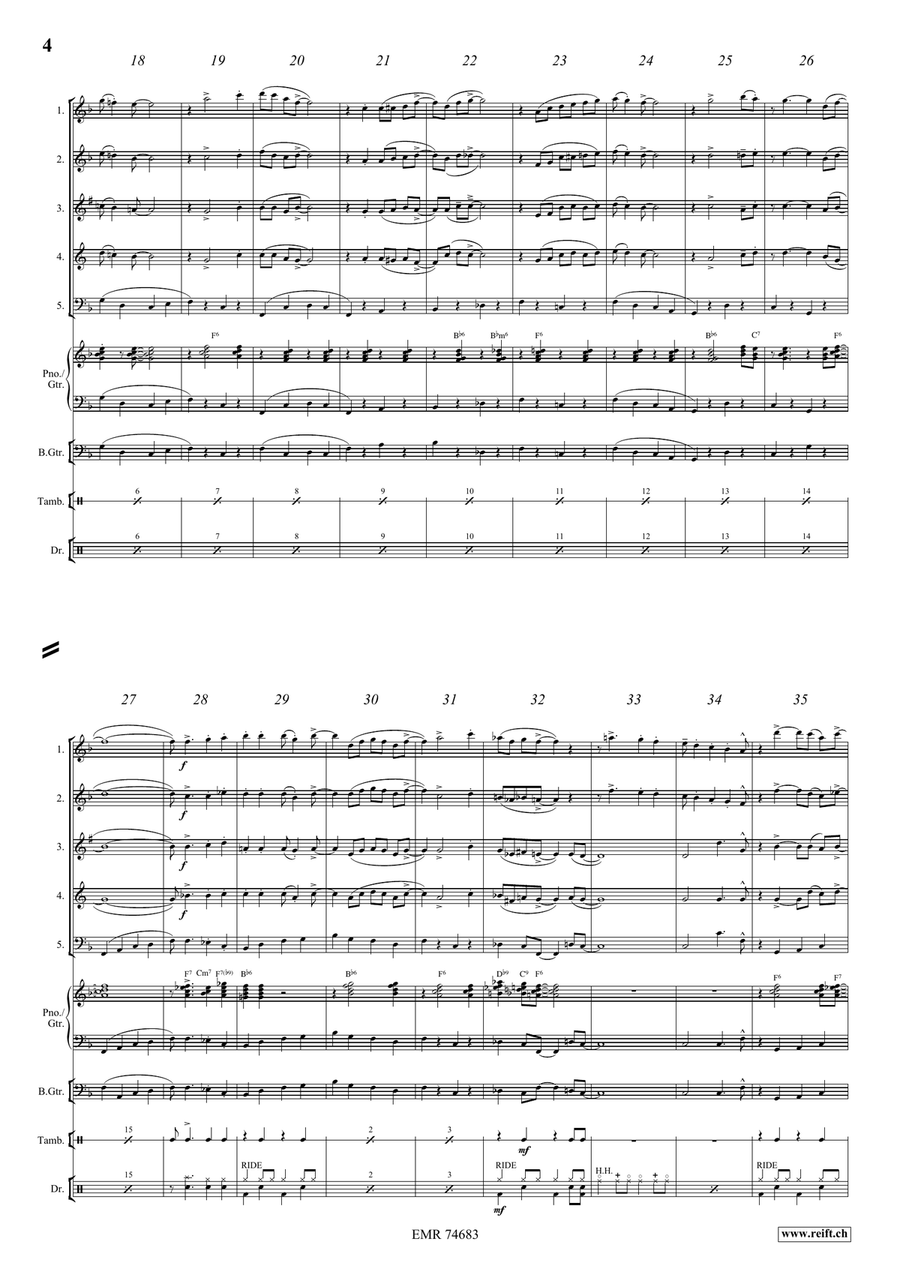 Down By The Riverside Down By The Riverside Woodwind Quintet scores gallery preview page 4