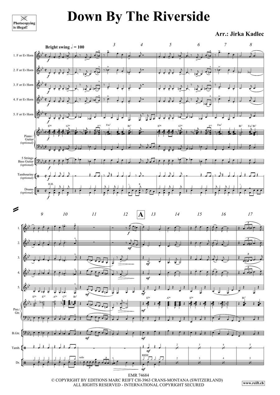 Down By The Riverside Down By The Riverside Horn scores gallery preview page 3