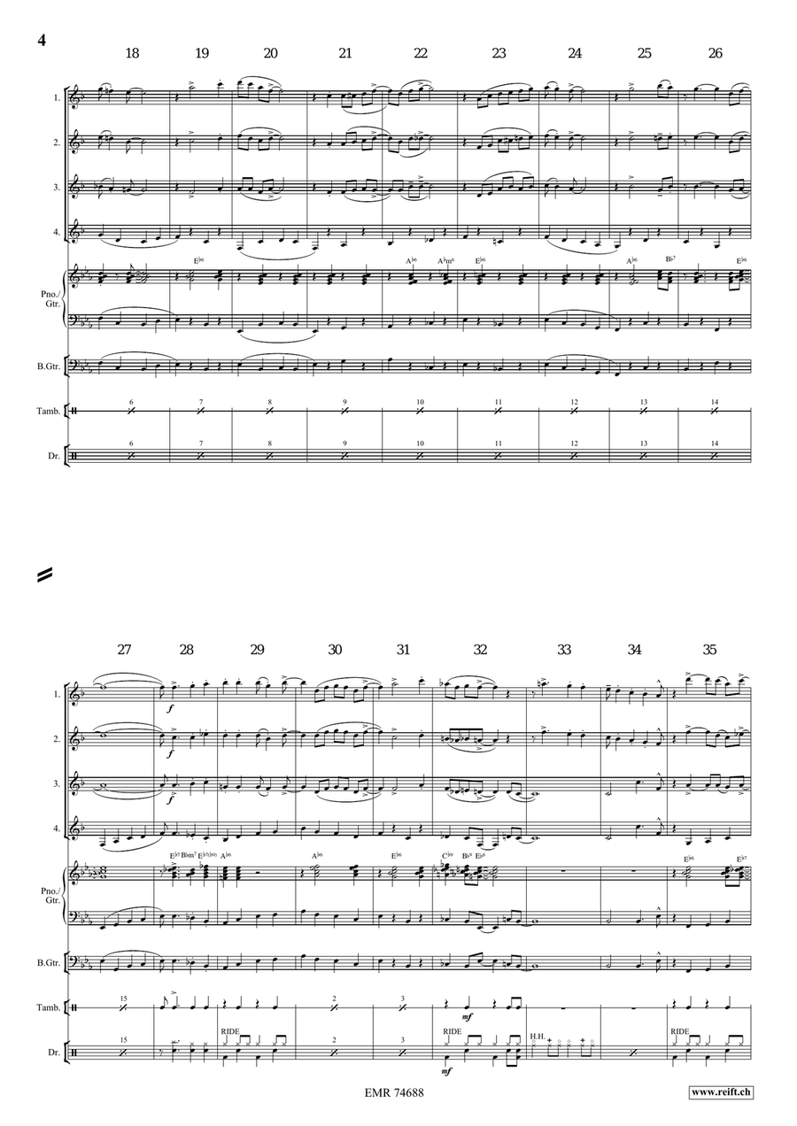 Down By The Riverside Down By The Riverside Clarinet Quartet scores gallery preview page 4