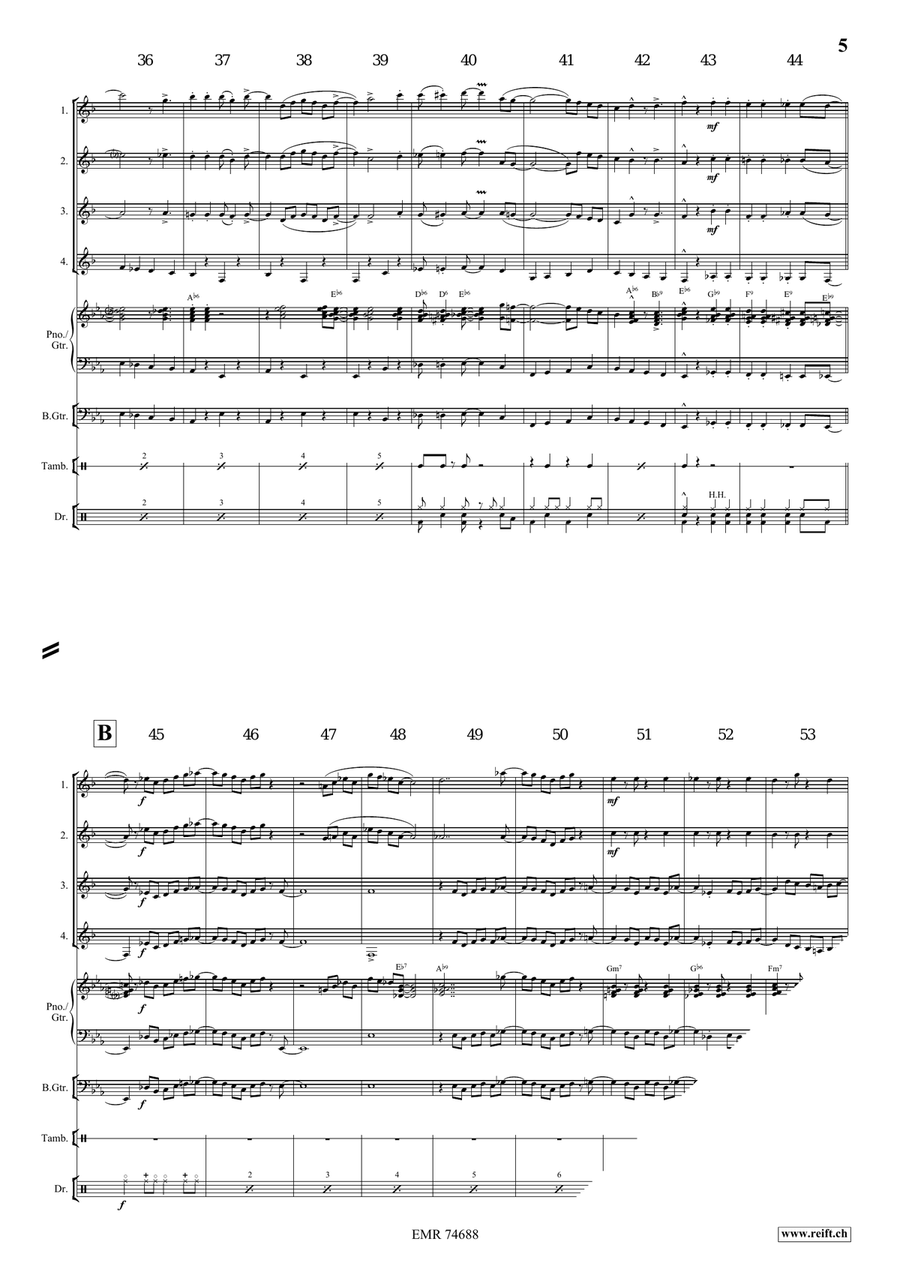 Down By The Riverside Down By The Riverside Clarinet Quartet scores gallery preview page 5