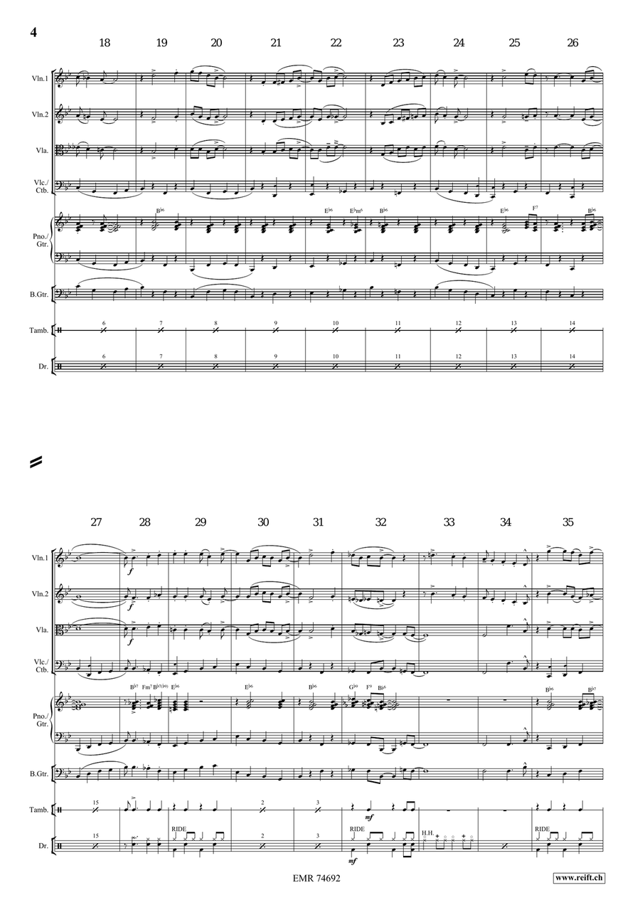 Down By The Riverside Down By The Riverside String Quartet scores gallery preview page 4