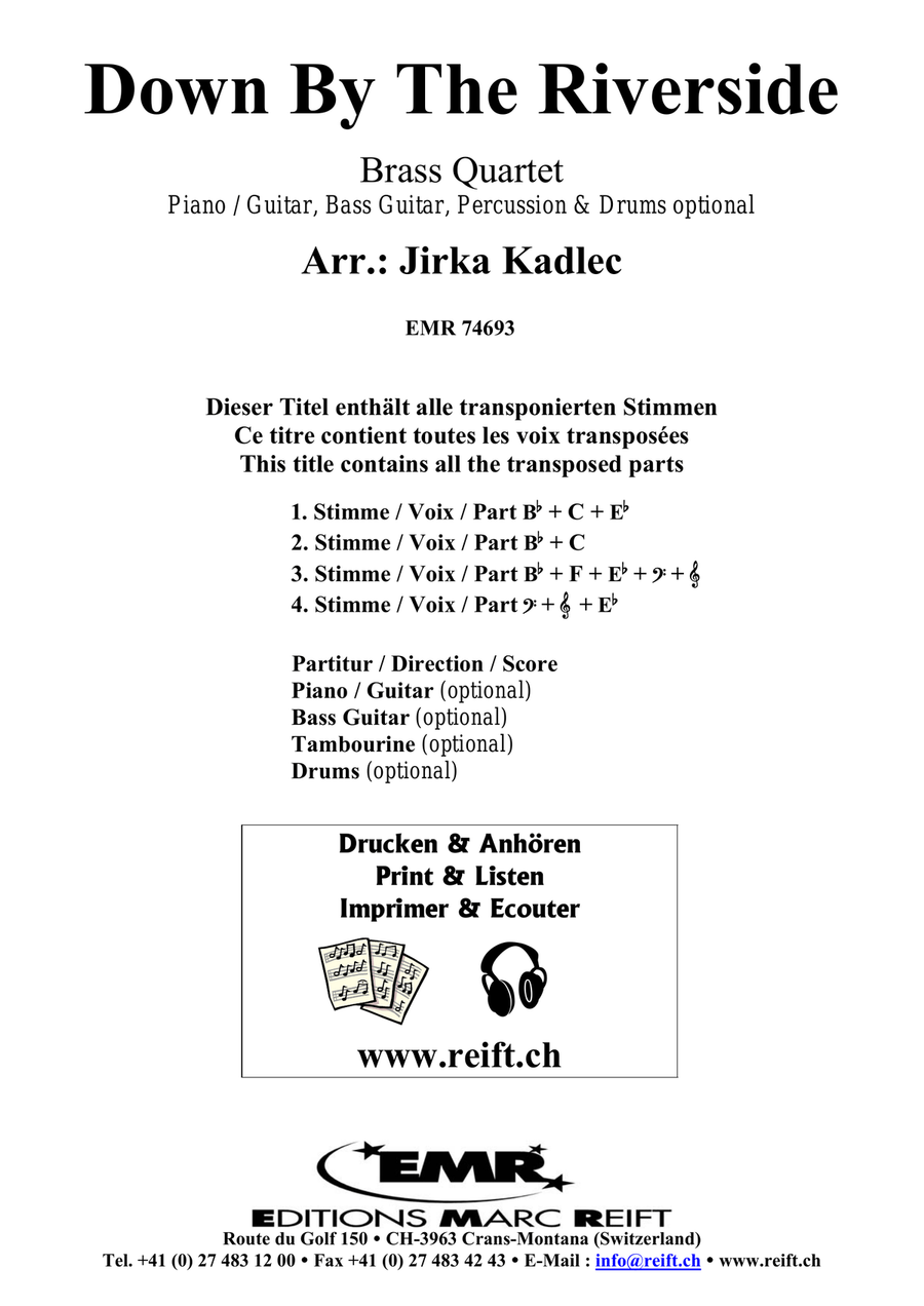 Down By The Riverside Down By The Riverside Brass Quartet scores gallery preview page 2