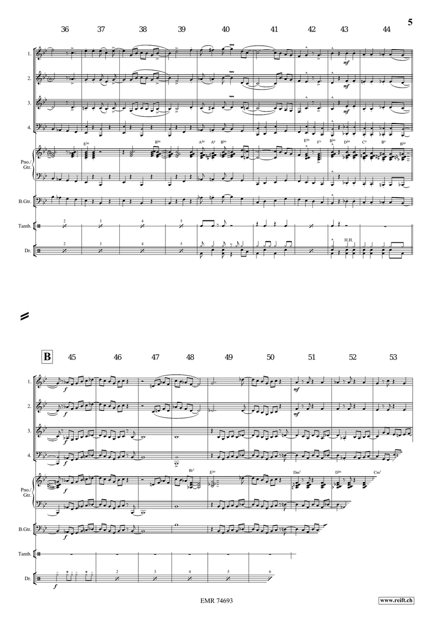 Down By The Riverside Down By The Riverside Brass Quartet scores gallery preview page 5
