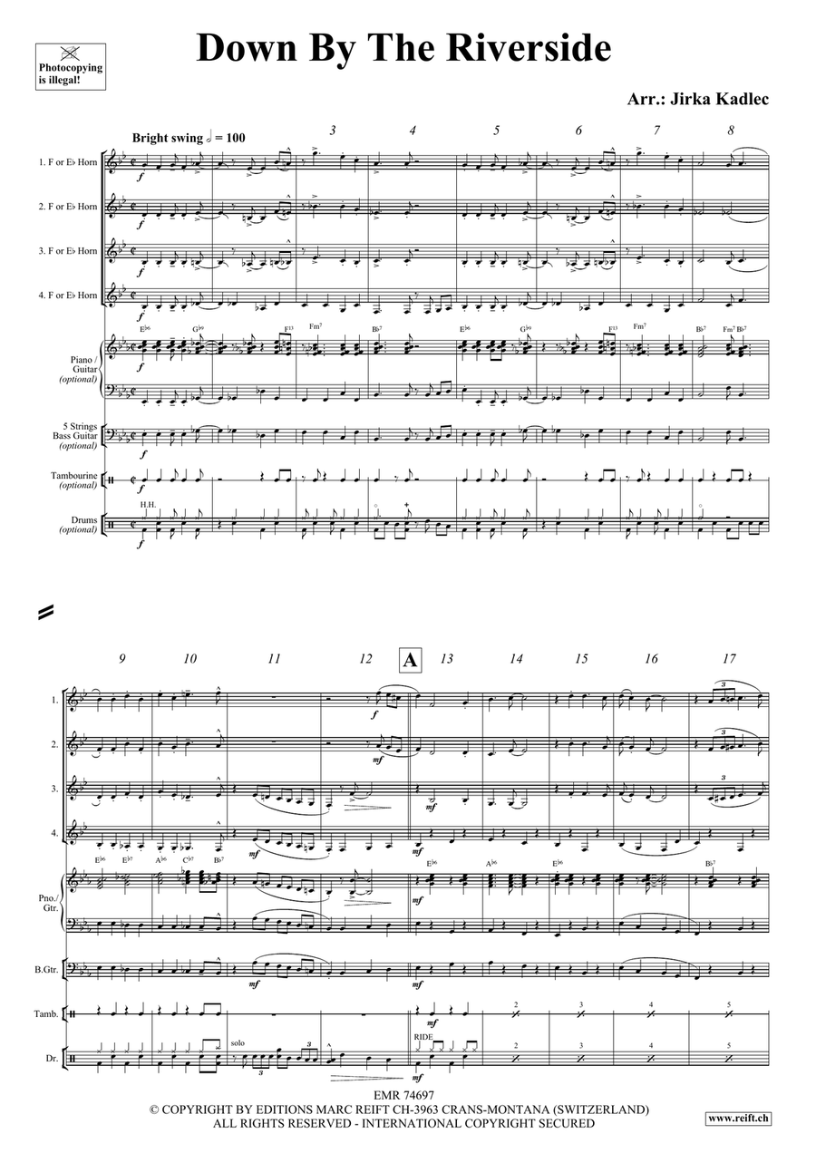 Down By The Riverside Down By The Riverside Horn scores gallery preview page 3