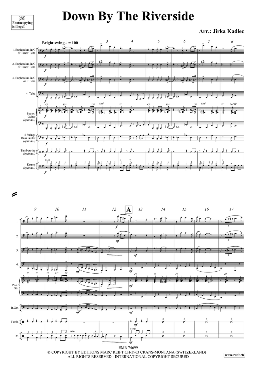 Down By The Riverside Down By The Riverside Tuba Quartet scores gallery preview page 3