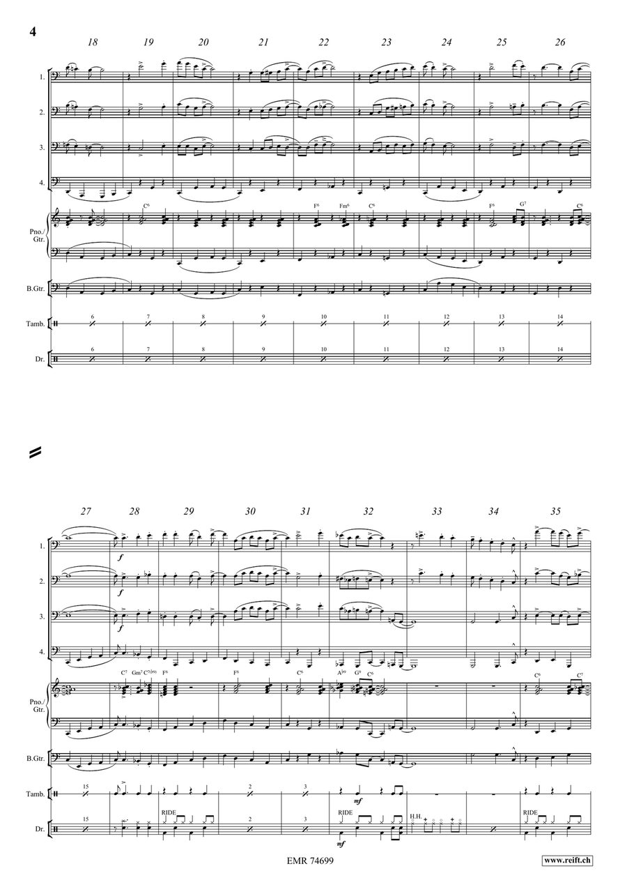 Down By The Riverside Down By The Riverside Tuba Quartet scores gallery preview page 4