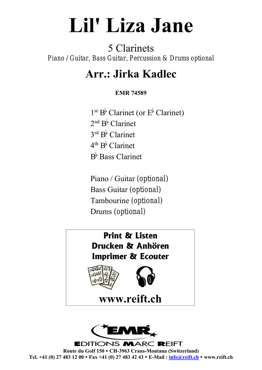 Lil' Liza Jane Lil' Liza Jane Clarinet Quintet scores gallery preview page 2