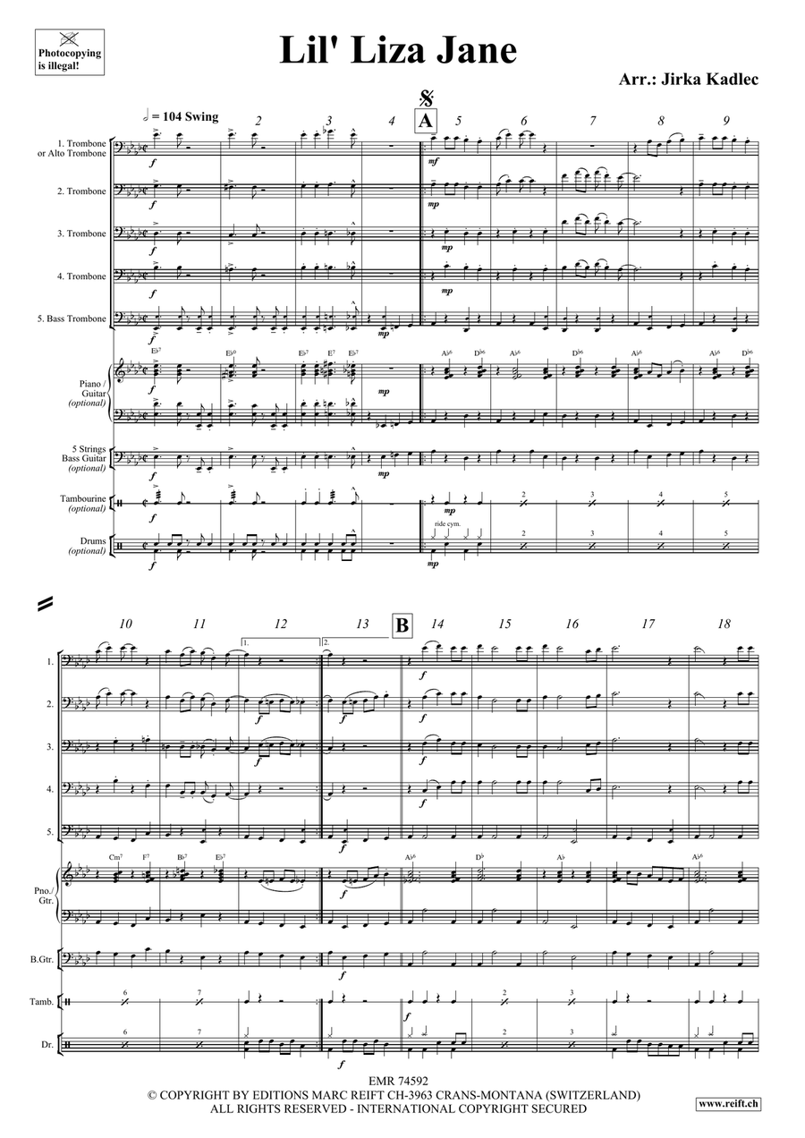 Lil' Liza Jane Lil' Liza Jane Trombone scores gallery preview page 3