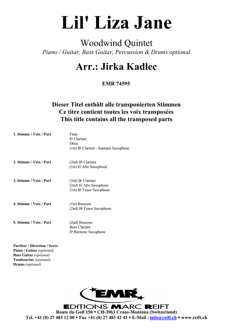 Lil' Liza Jane Lil' Liza Jane Woodwind Quintet scores gallery preview page 2