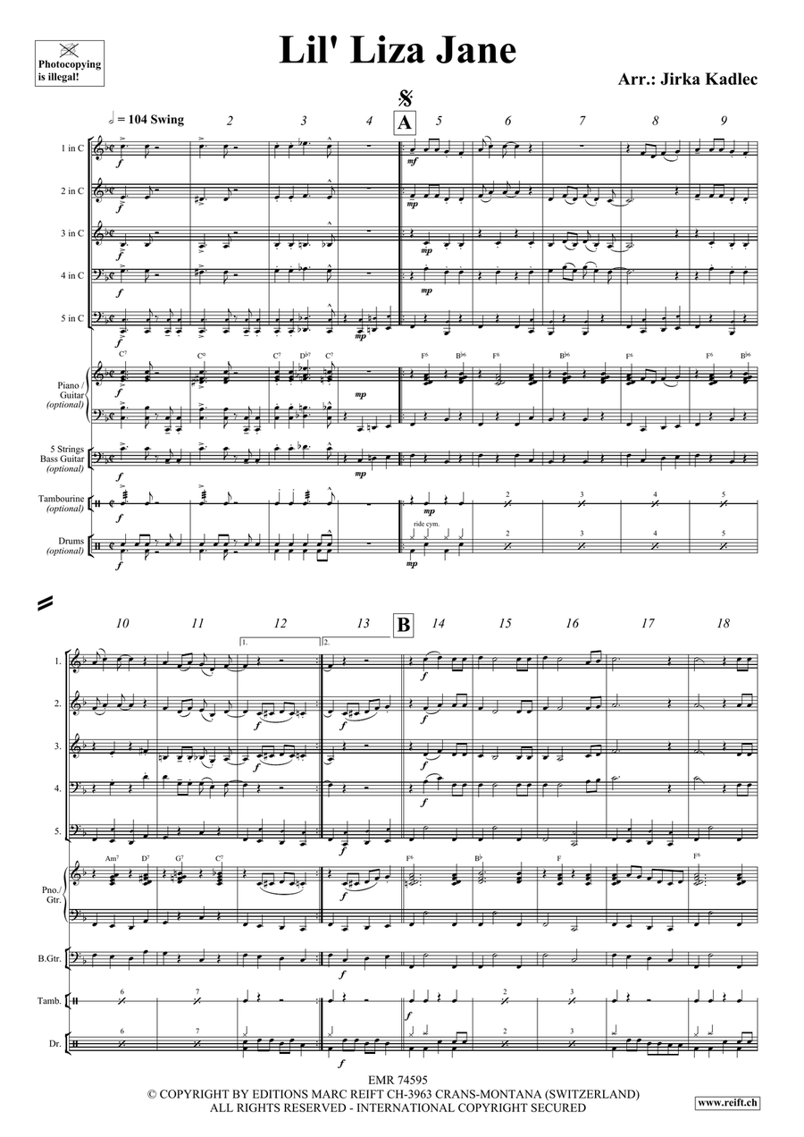 Lil' Liza Jane Lil' Liza Jane Woodwind Quintet scores gallery preview page 3