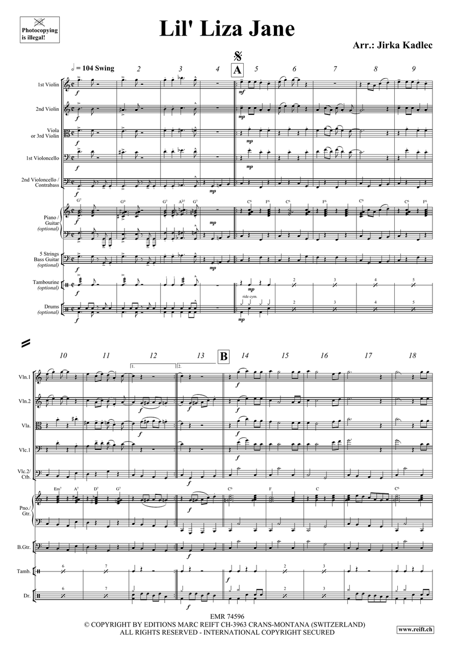 Lil' Liza Jane Lil' Liza Jane String Orchestra scores gallery preview page 3
