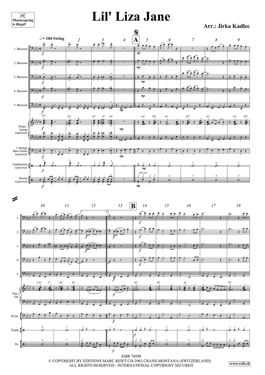 Lil' Liza Jane Lil' Liza Jane Bassoon scores gallery preview page 3