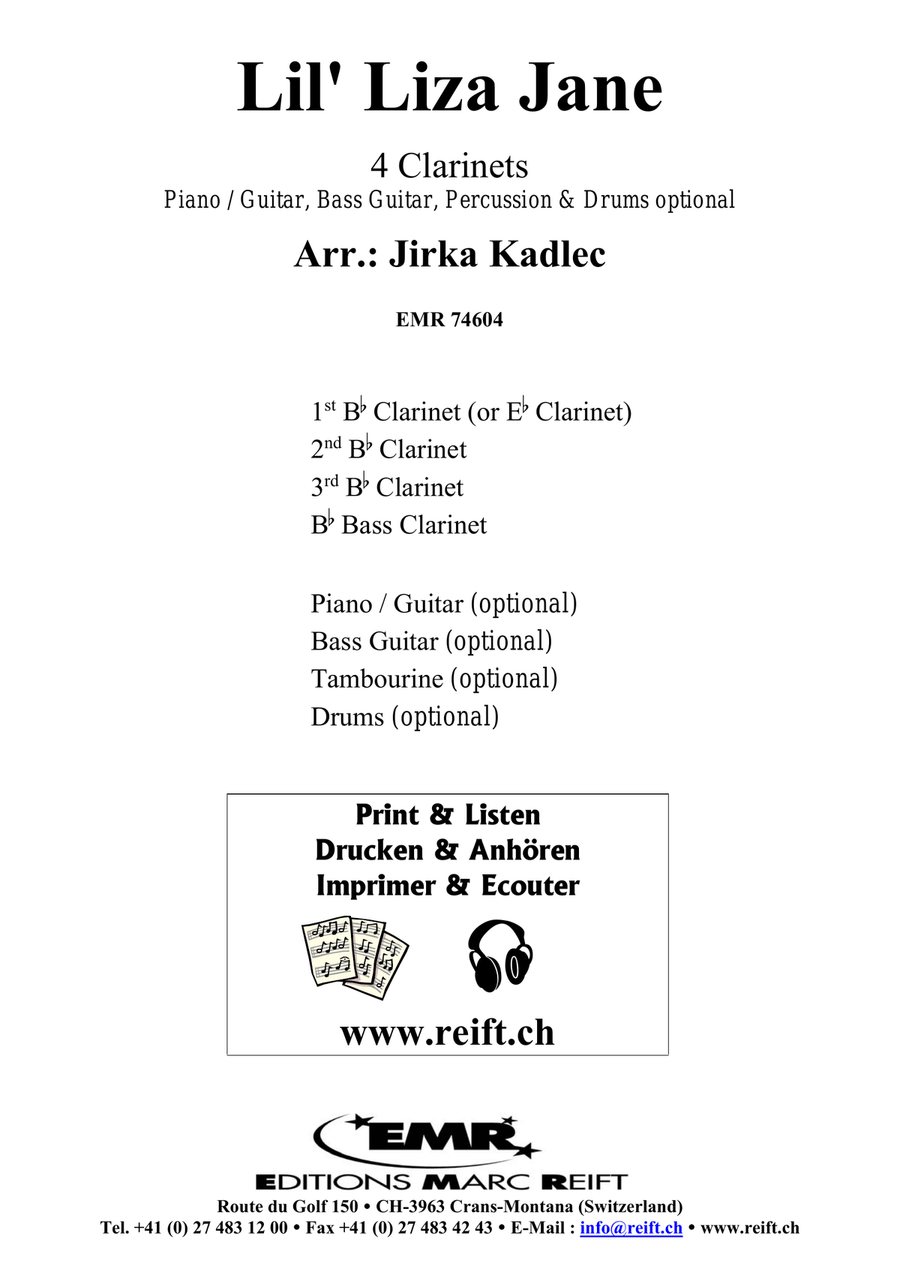 Lil' Liza Jane Lil' Liza Jane Clarinet Quartet scores gallery preview page 2