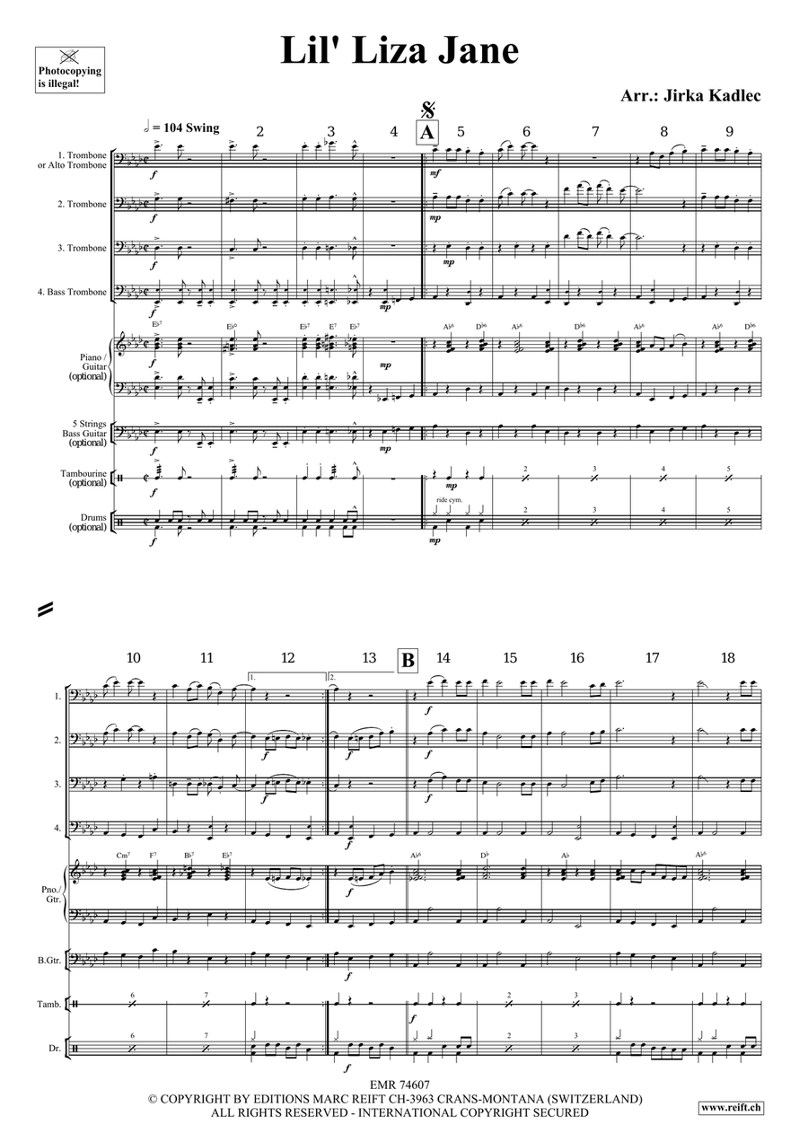 Lil' Liza Jane Lil' Liza Jane Trombone Quartet scores gallery preview page 3