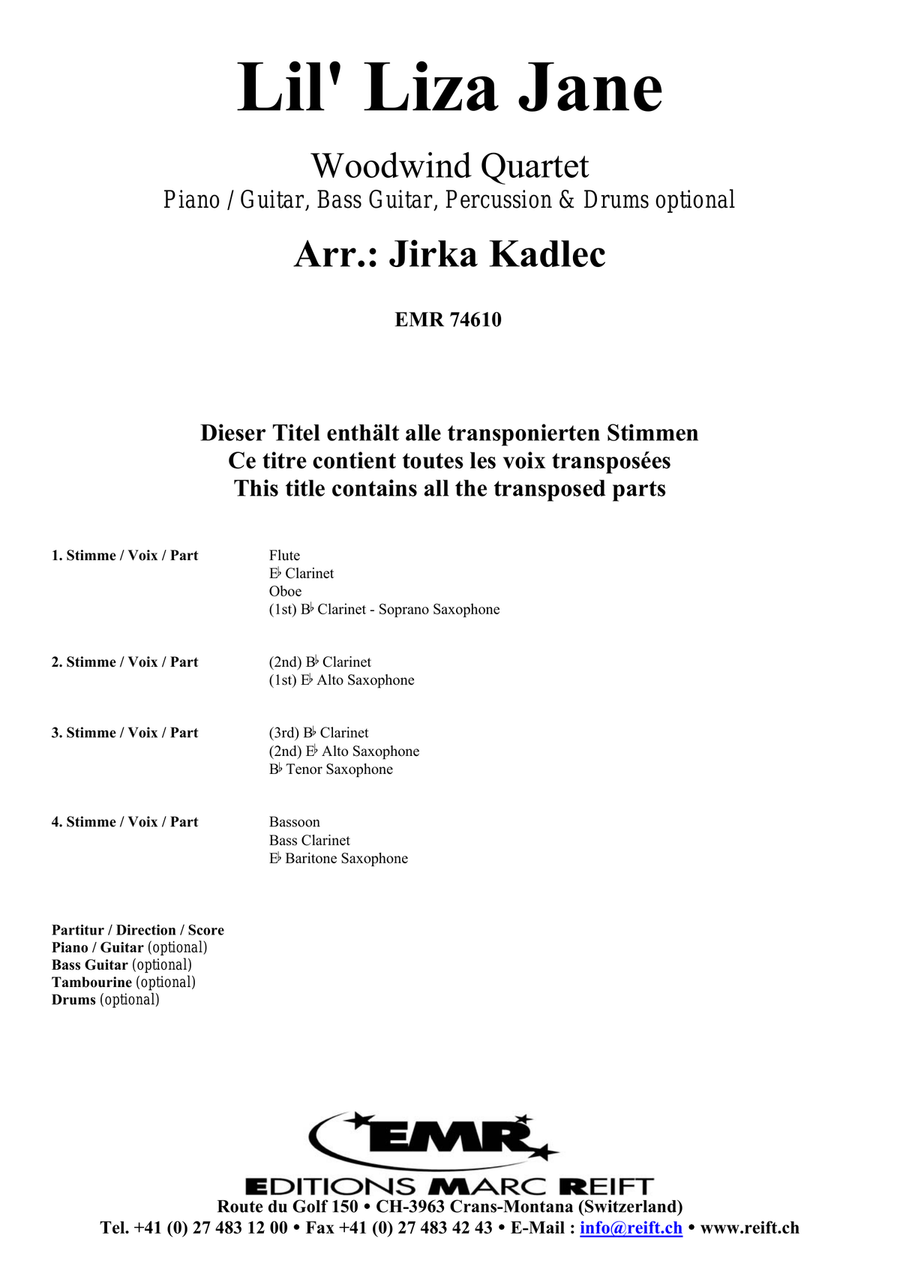 Lil' Liza Jane Lil' Liza Jane Woodwind Quartet scores gallery preview page 2