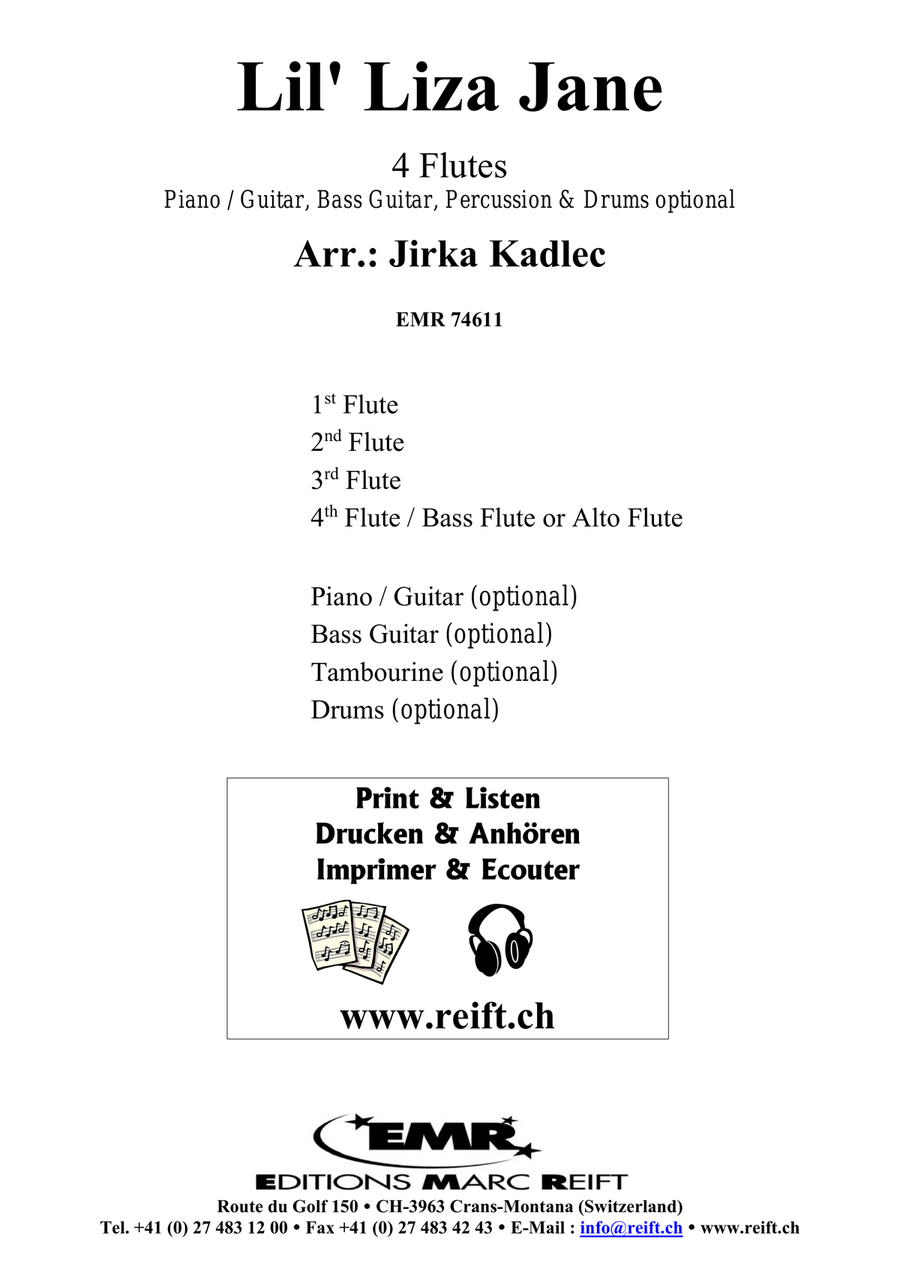 Lil' Liza Jane Lil' Liza Jane Flute Quartet scores gallery preview page 2