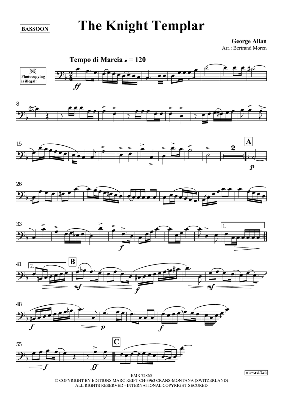 The Knight Templar The Knight Templar Bassoon Solo scores gallery preview page 3