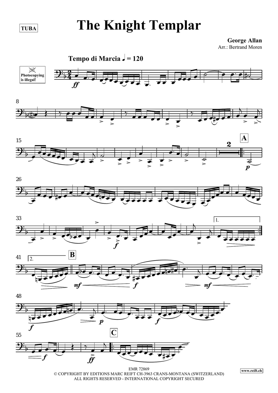 The Knight Templar The Knight Templar Tuba scores gallery preview page 3