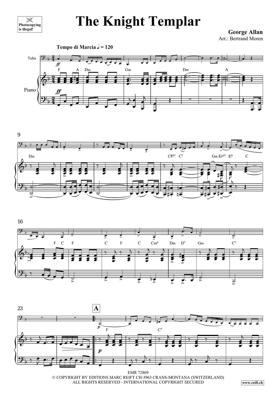 The Knight Templar The Knight Templar Tuba scores gallery preview page 4
