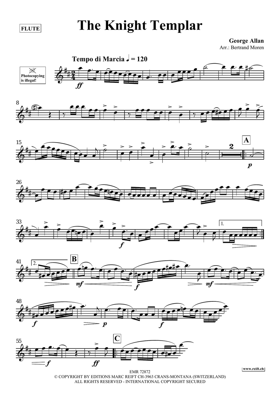 The Knight Templar The Knight Templar Flute Solo scores gallery preview page 3