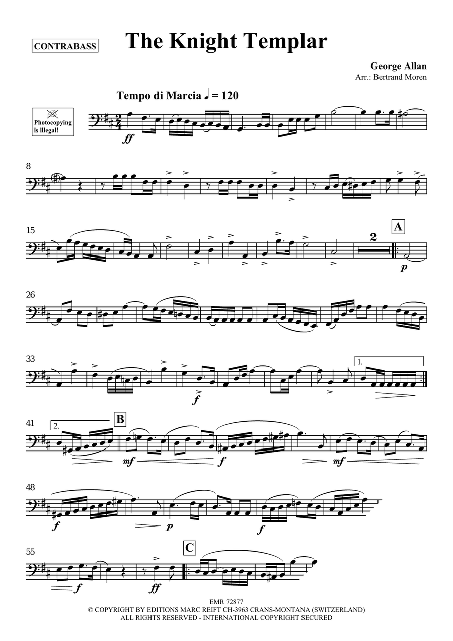 The Knight Templar The Knight Templar Double Bass scores gallery preview page 3