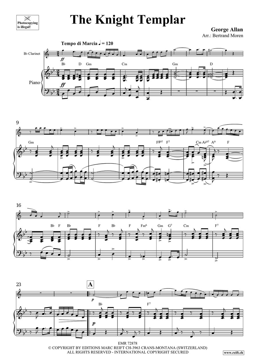 The Knight Templar The Knight Templar Clarinet Solo scores gallery preview page 4