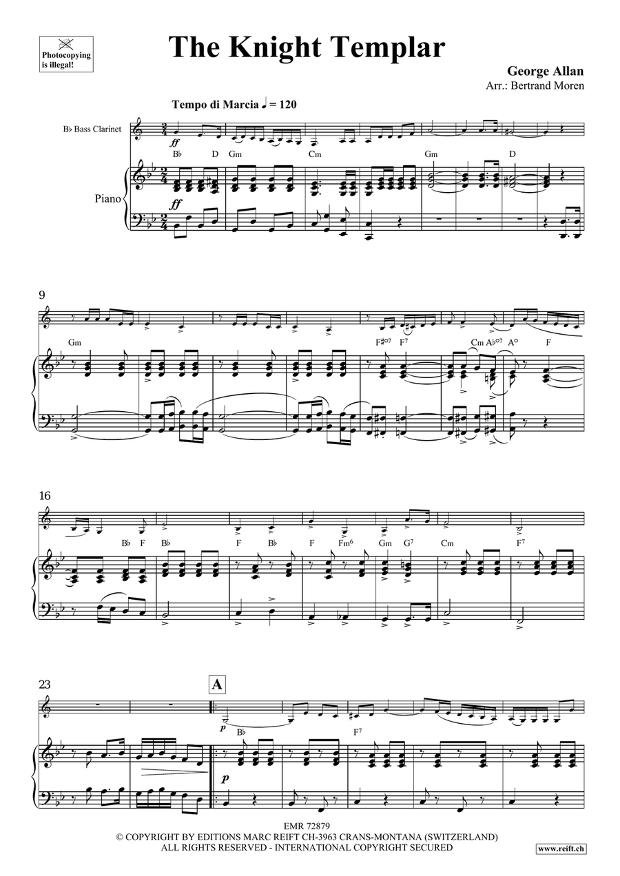 The Knight Templar The Knight Templar Bass Clarinet scores gallery preview page 4